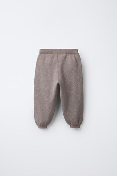 JOGGER KNITTED TROUSERS - Ecru / Beige by Zara - Image 1