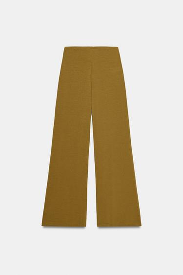 PANTALON PALAZZO FLUIDE - Ocre de Zara - Image 5