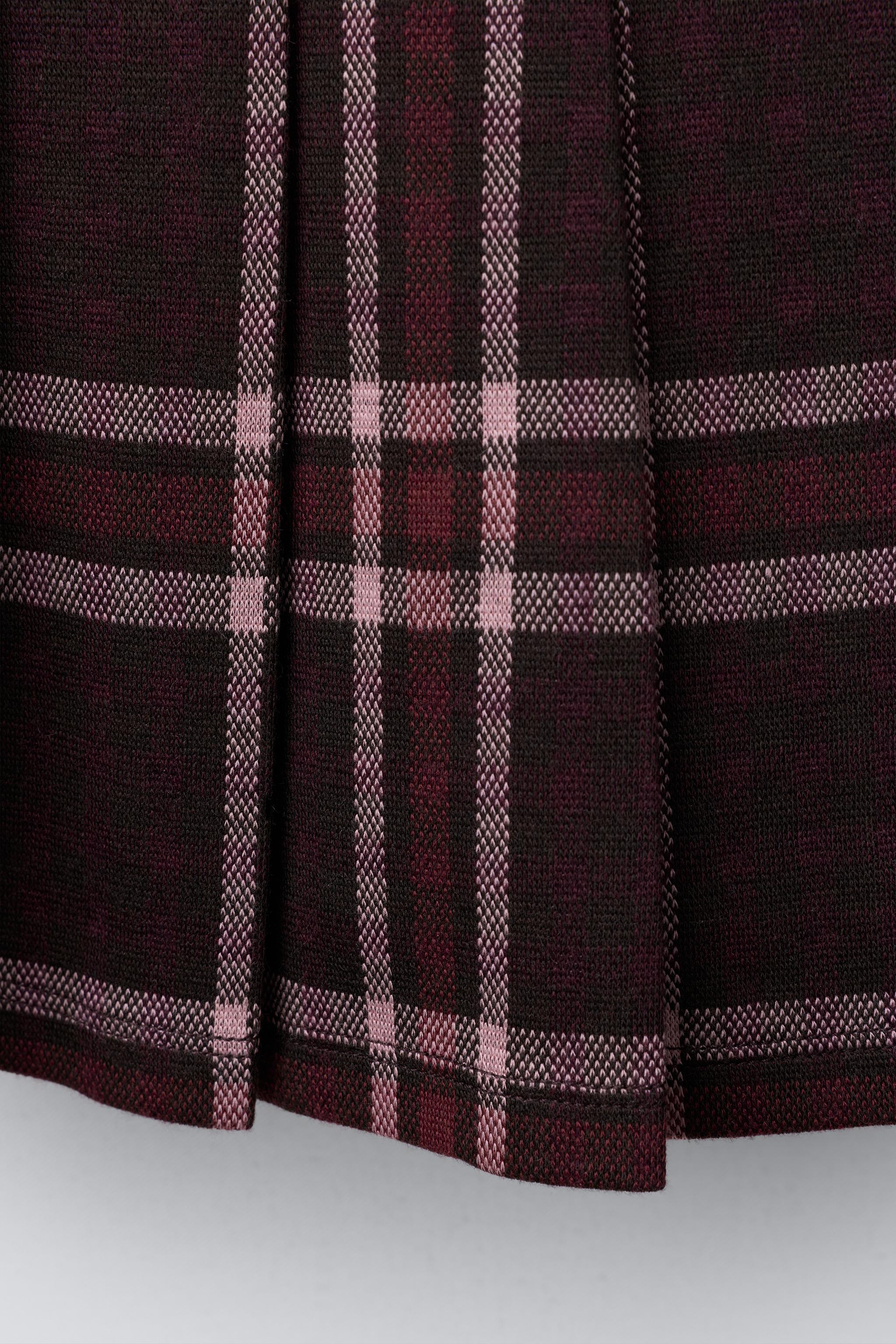 PLAID BOX PLEAT SKORT