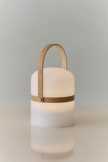 CORDLESS TABLE LAMP WITH HANDLE - White by Zara