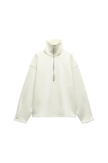 SUDADERA CREMALLERA EFECTO SCUBA