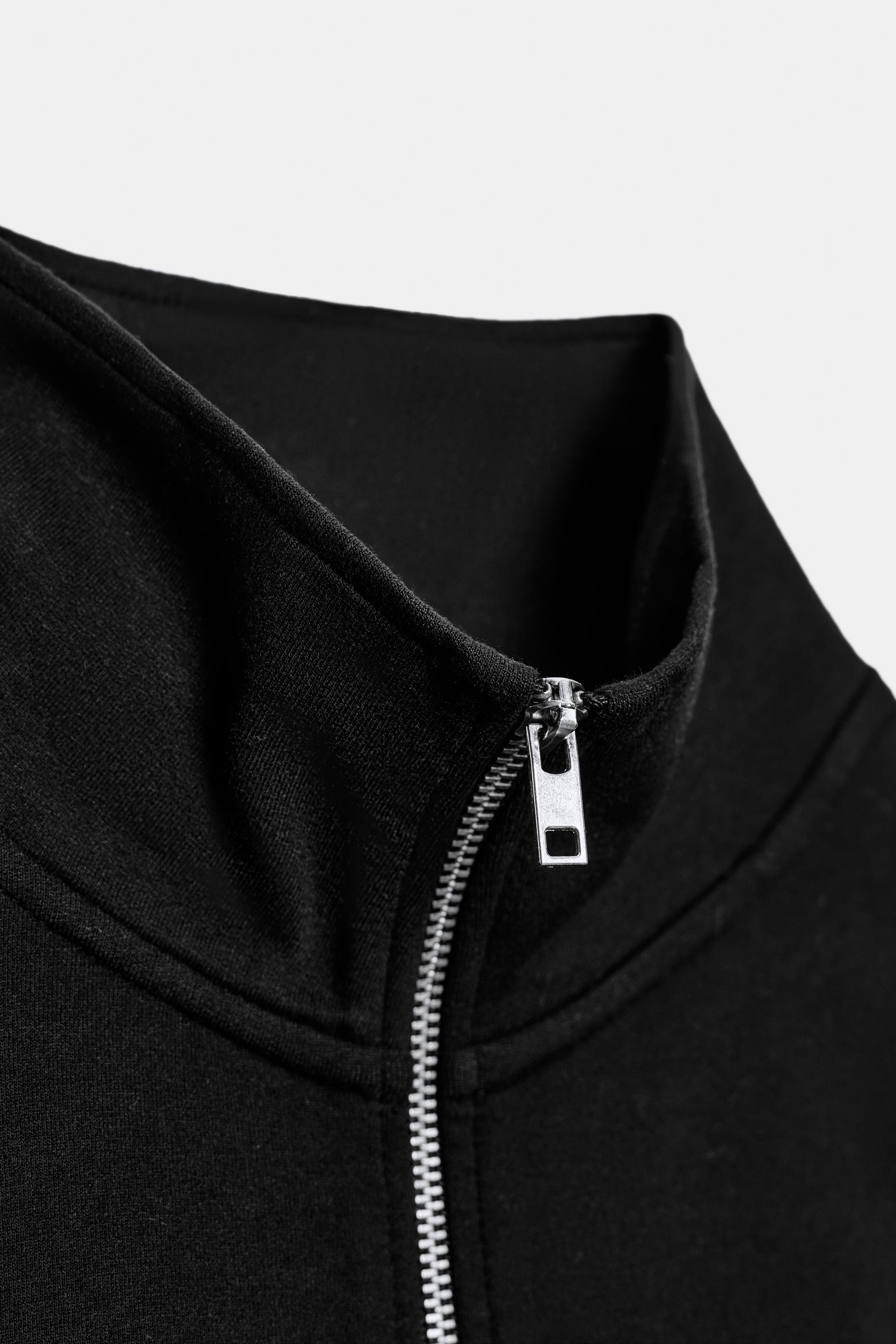 CROPPED ZIP SWEATSHIRT