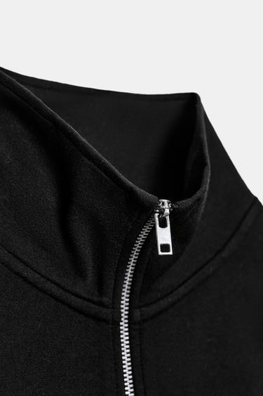 SWEAT COURT ZIPPÉ - Noir de Zara - Image 7