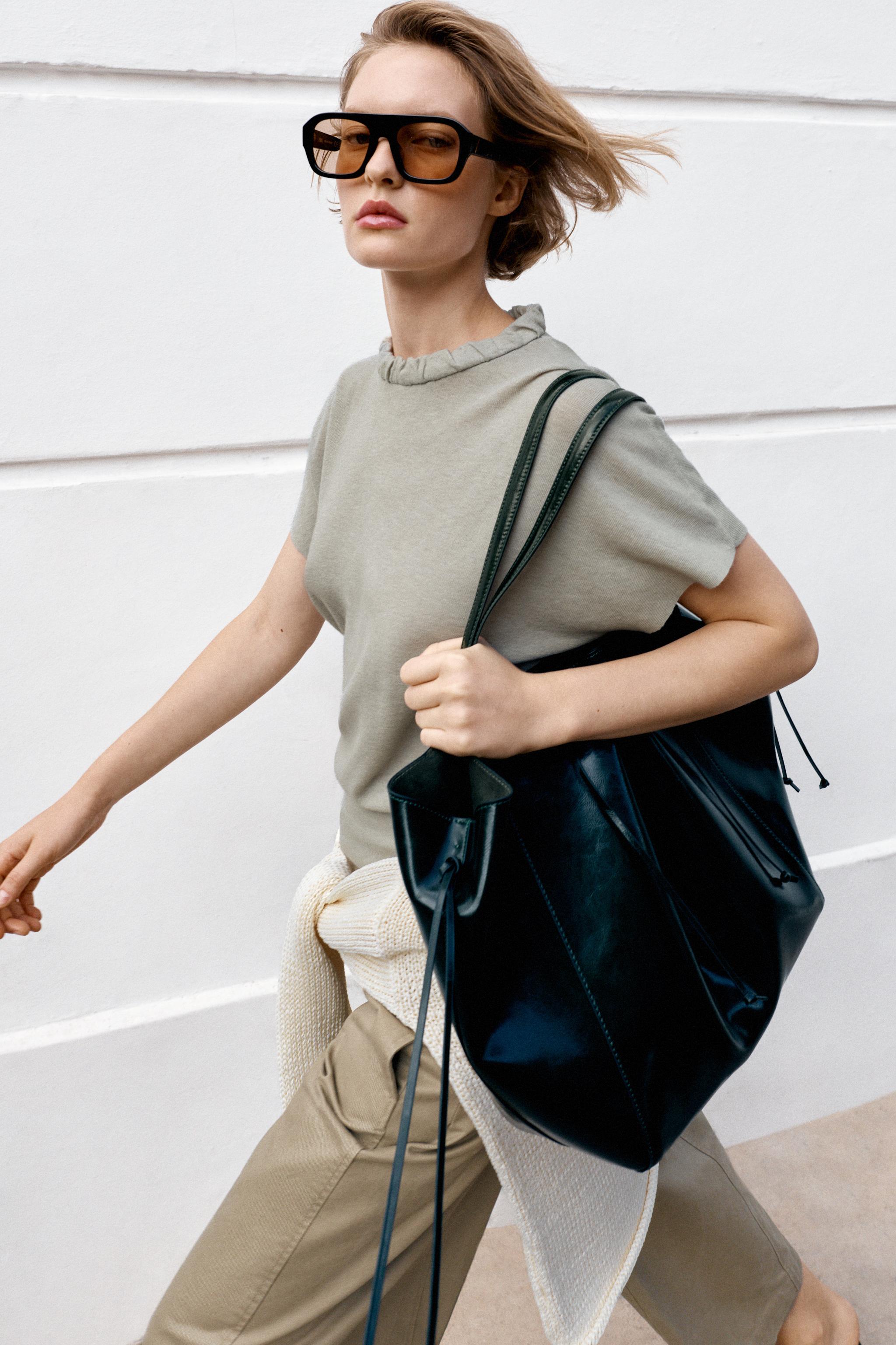 Zara GATHERED NECK KNIT TOP — фото 4
