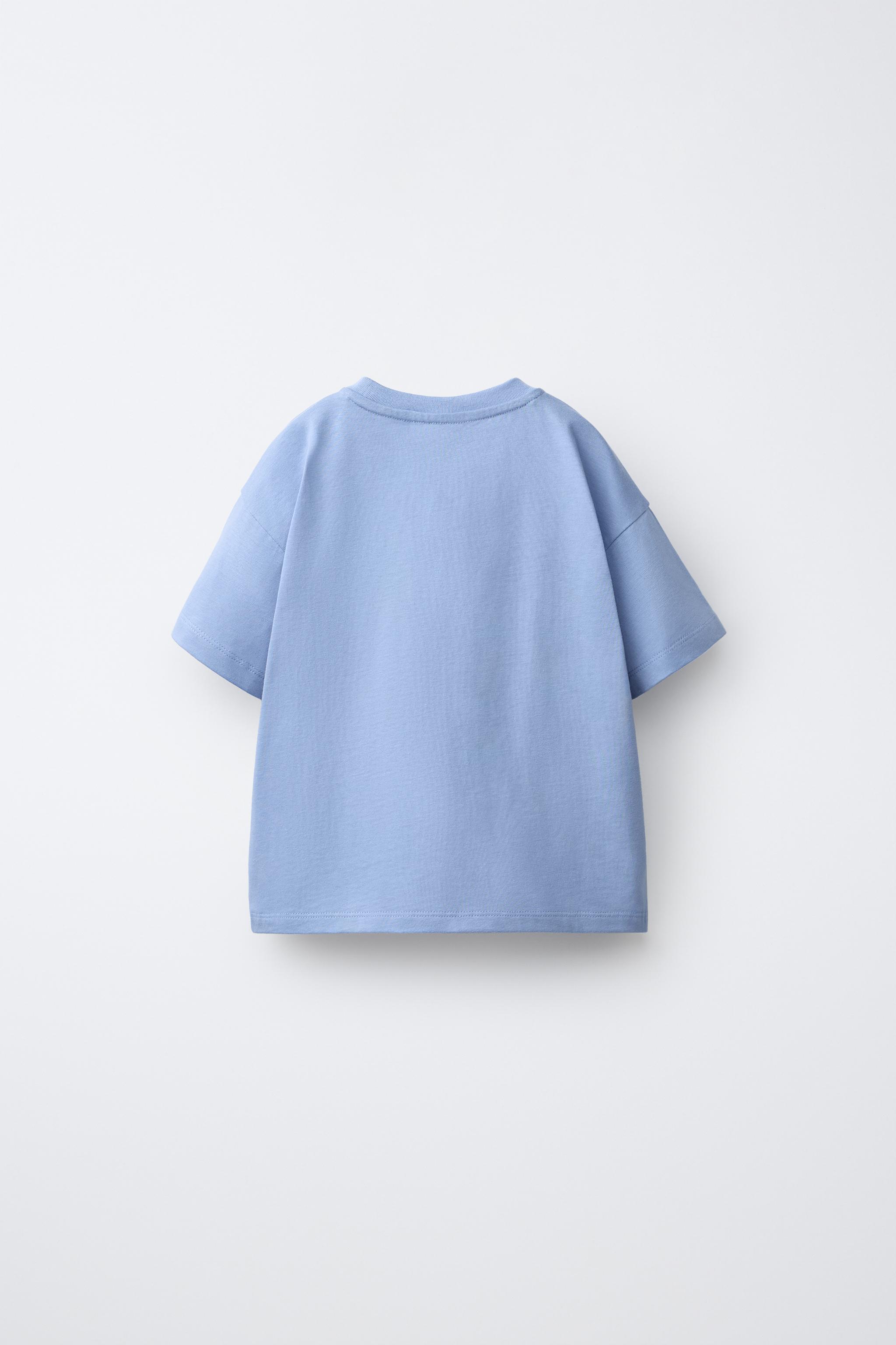 MICKEY MOUSE AND DONALD DUCK © DISNEY EMBROIDERED POCKET T-SHIRT — Blue