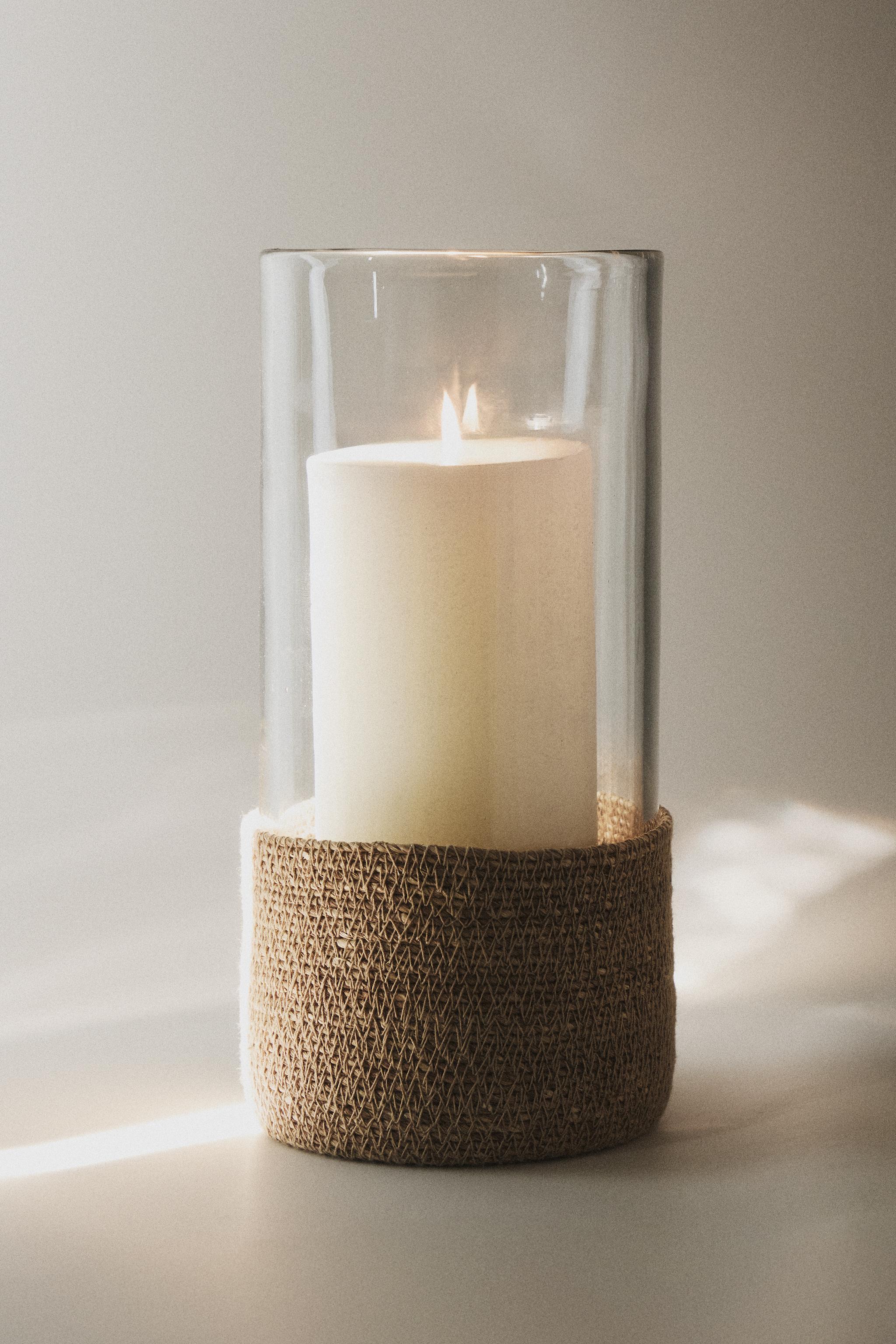 LANTERNE VERRE NON RECYCLABLE ET JUTE