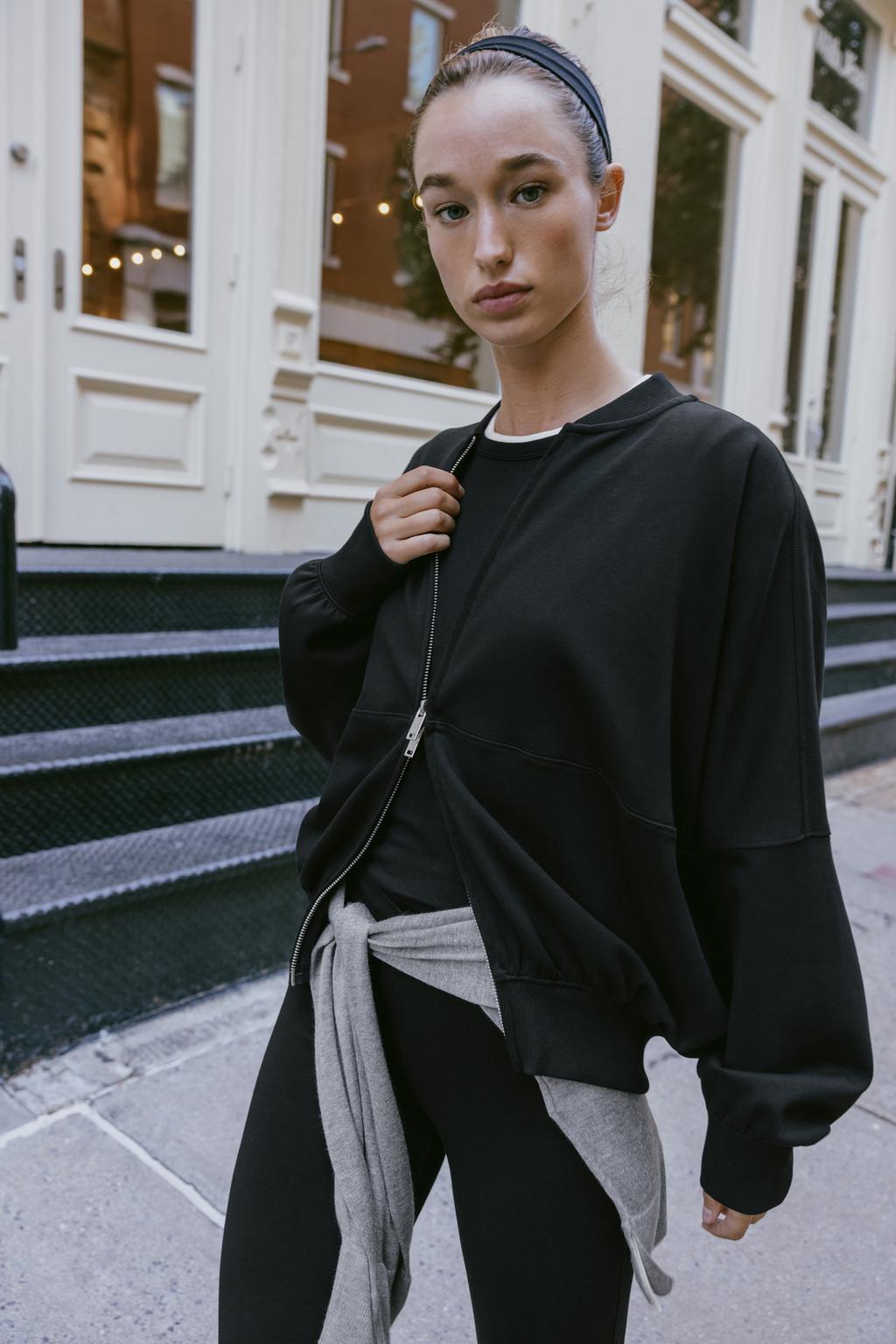 INTERLOCK BOMBER JACKET