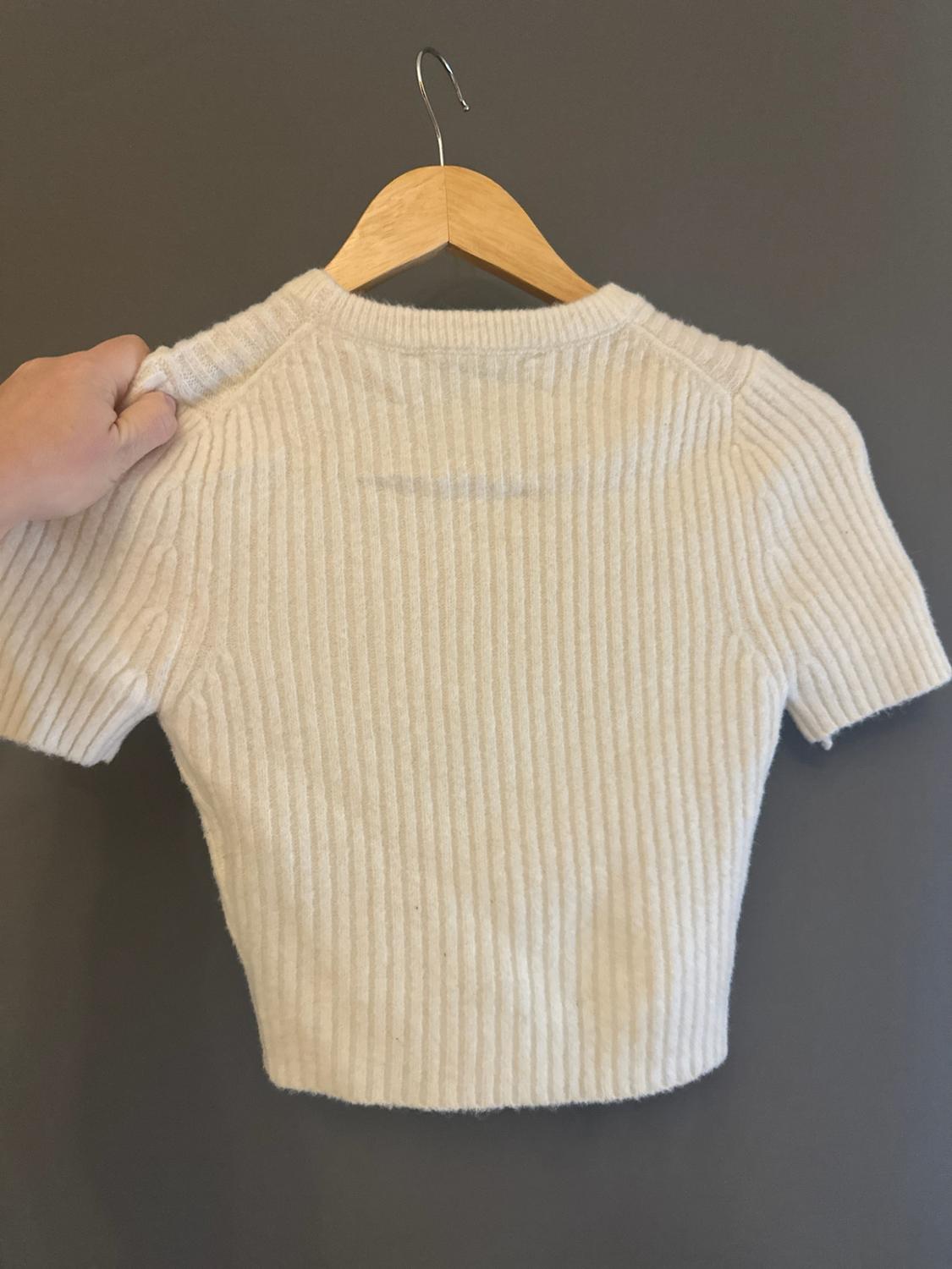 SHORT-SLEEVE RIBBED KNIT SWEATER - Image 3