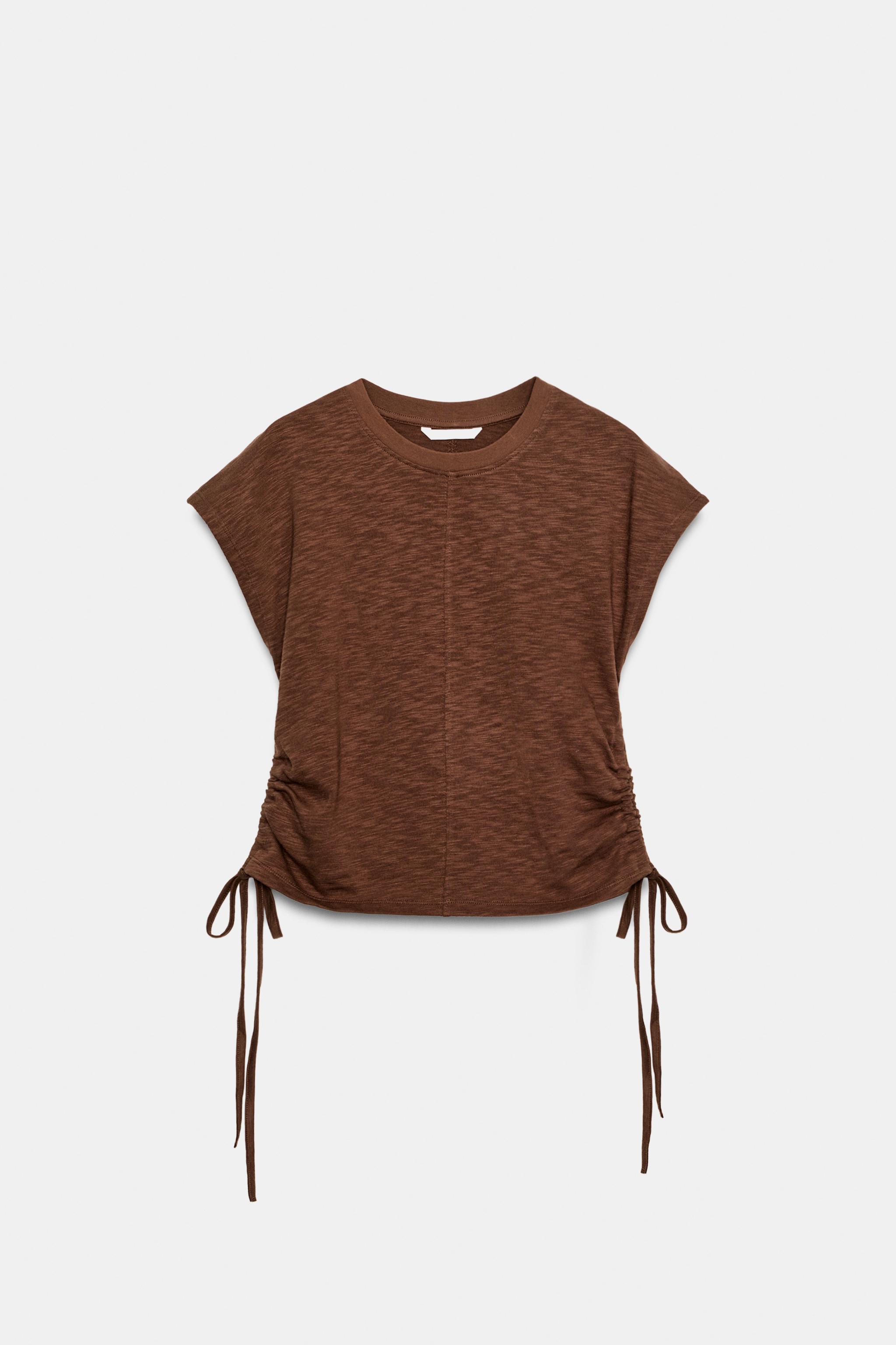 RUSTIC RUCHED T-SHIRT