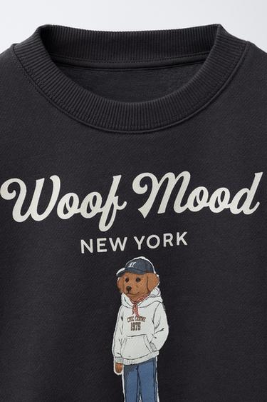 SWEAT À IMPRIMÉ CHIEN - Gris anthracite de Zara - Image 2