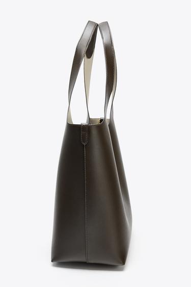 SAC SHOPPER - Chocolat de Zara - Image 2