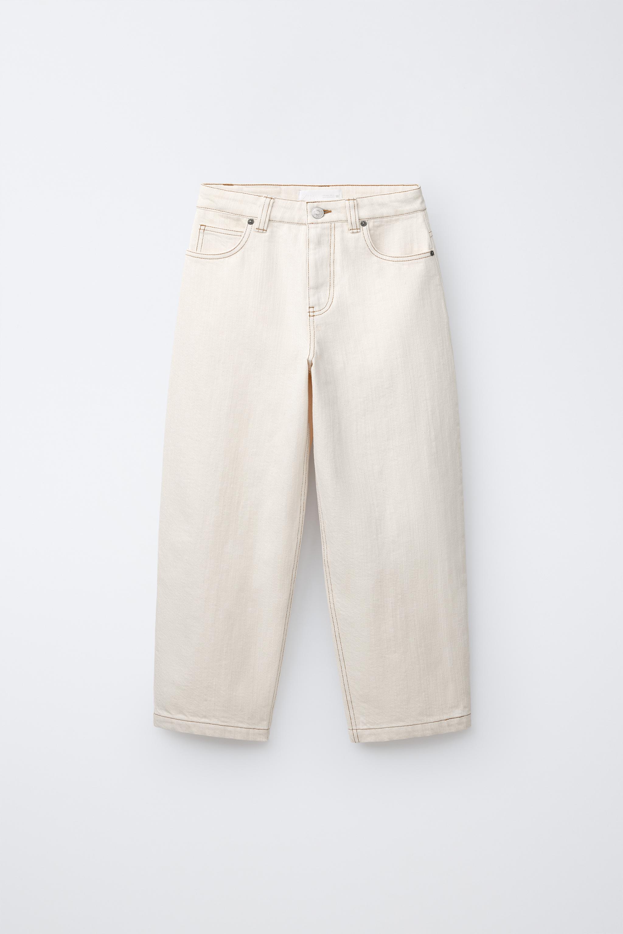 バギーフィット構造デニムパンツ - エクリュ | ZARA Japan / 日本