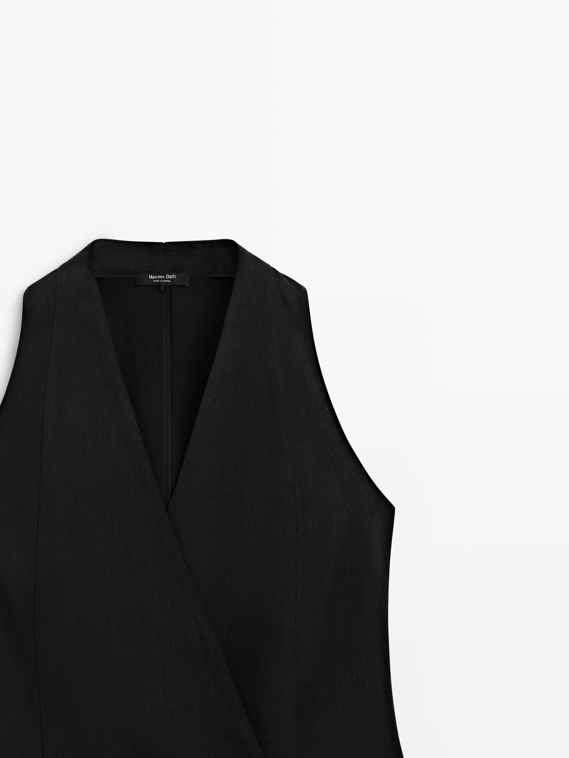 Gilet croisé avec boutons