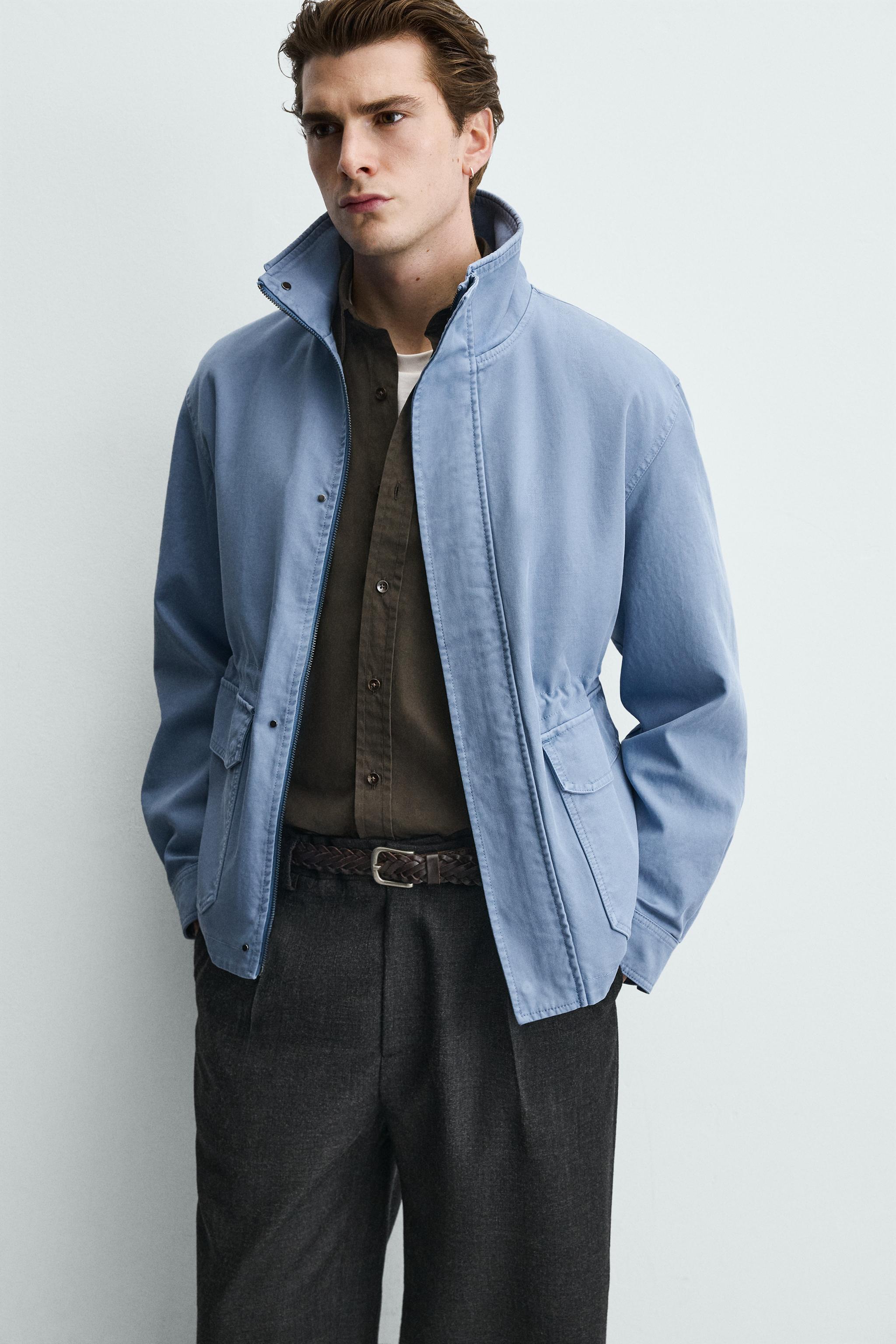 WASHED COTTON REGULAR FIT JACKET