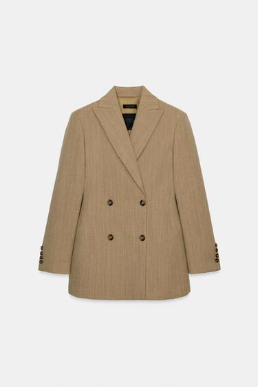 TAILORED BLAZER WITH WOOL ZW COLLECTION - Beige by Zara