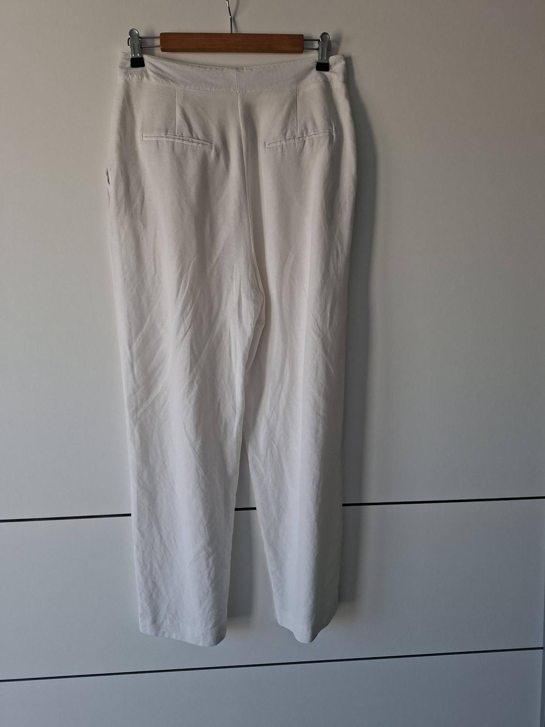 LINEN BLEND DARTED TROUSERS - Image 2