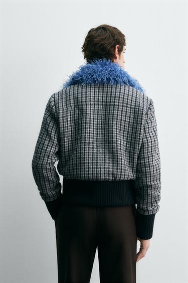 CONTRAST CHECK BOMBER JACKET HARRY LAMBERT FOR ZARA X DISNEY - Brown-Blue by Zara - Image 2