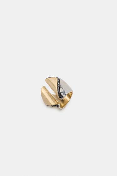 COMBINED GLITTER RING - Gold / Silver by Zara