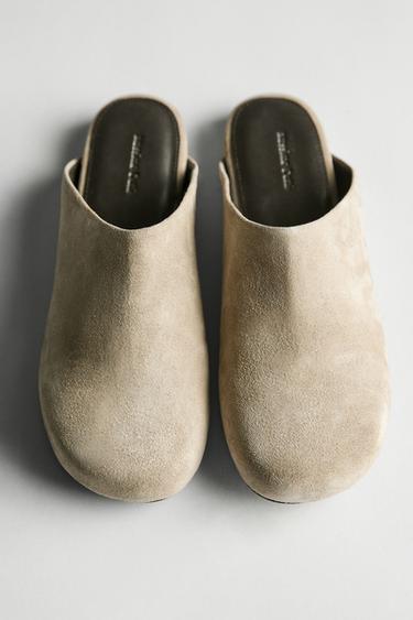 Sabot en croûte de cuir - Sable de Zara - Image 0