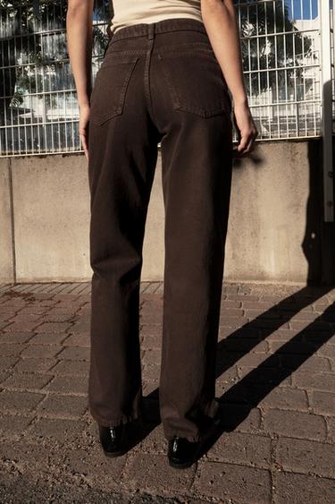JEAN TRF MOM FIT TAILLE HAUTE - Marron de Zara - Image 2