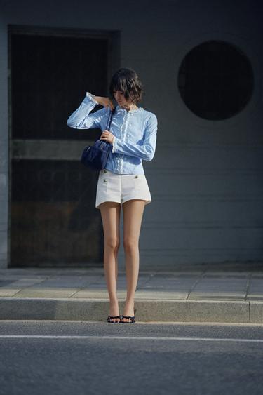 Zara 蝴蝶結印花涼鞋 - 黑色