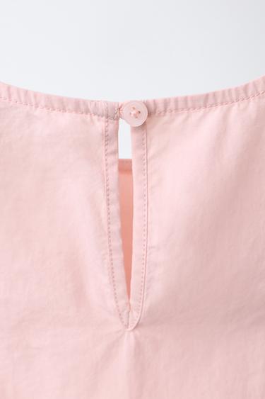 POPLIN TOP - Pink by Zara - Image 3