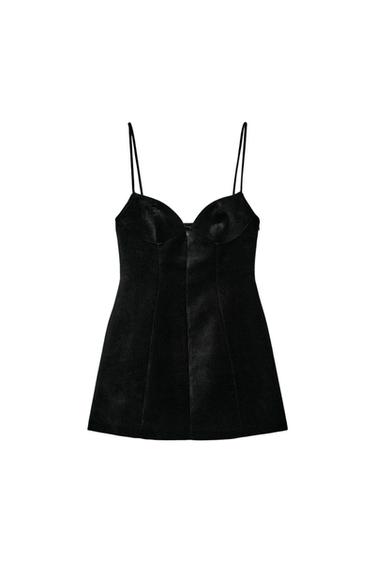 SHORT STRAPPY VOLUMINOUS DRESS