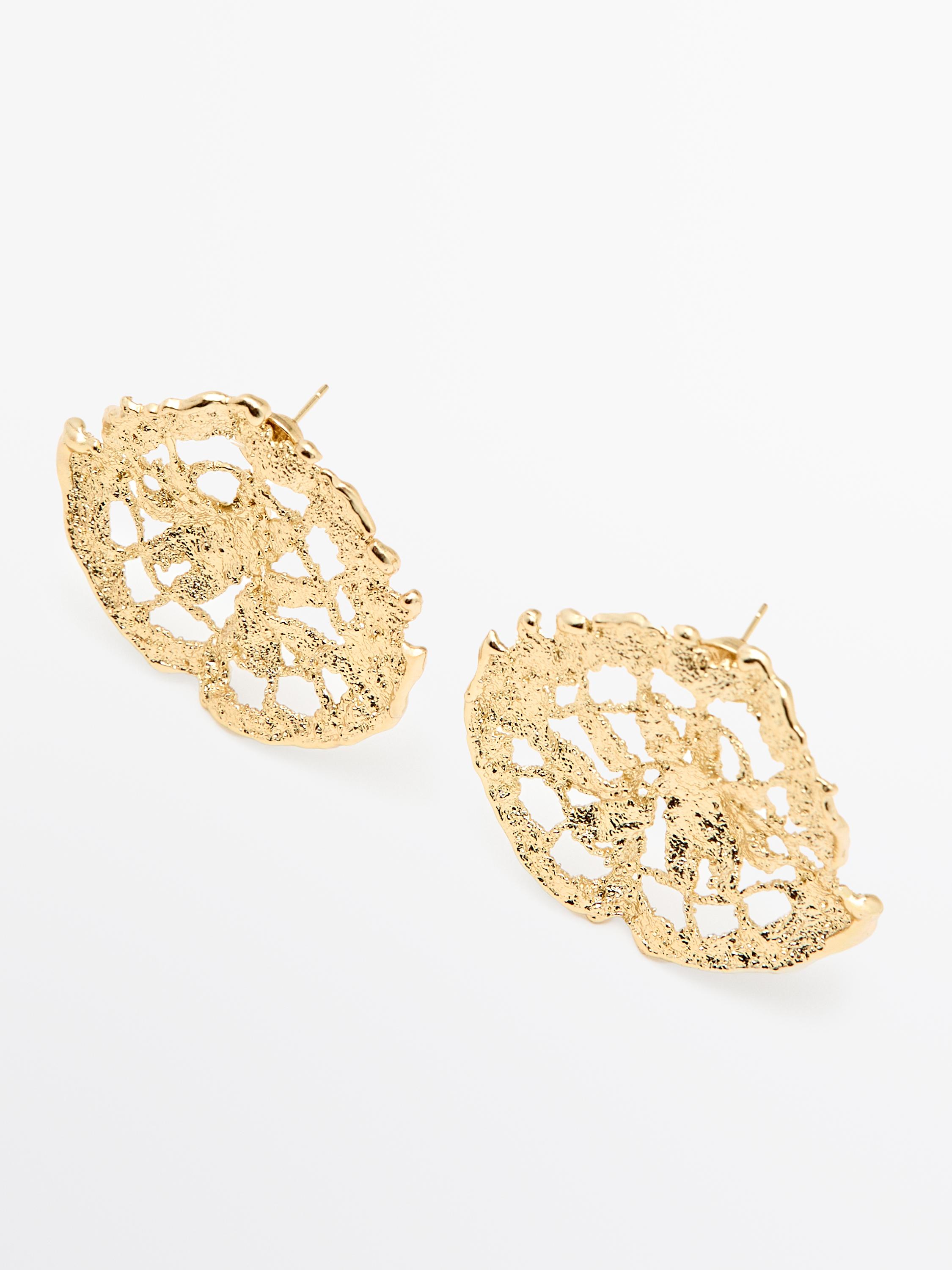 Boucles d'oreilles circulaires dentelle