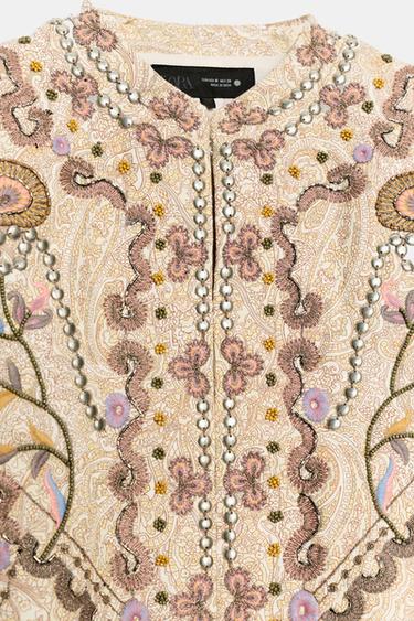 VESTE BRODÉE ZW COLLECTION - Multicolore de Zara - Image 8