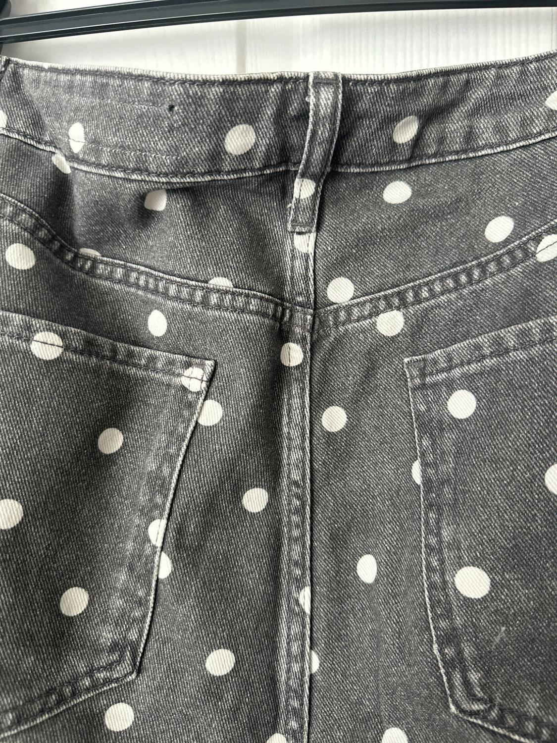 ZW COLLECTION MID-WAIST ANKLE RELAXED DOT JEANS - Image 4