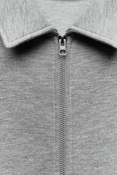 BOMBERJACKE MIT SCUBA-EFFEKT - Grau meliert von Zara