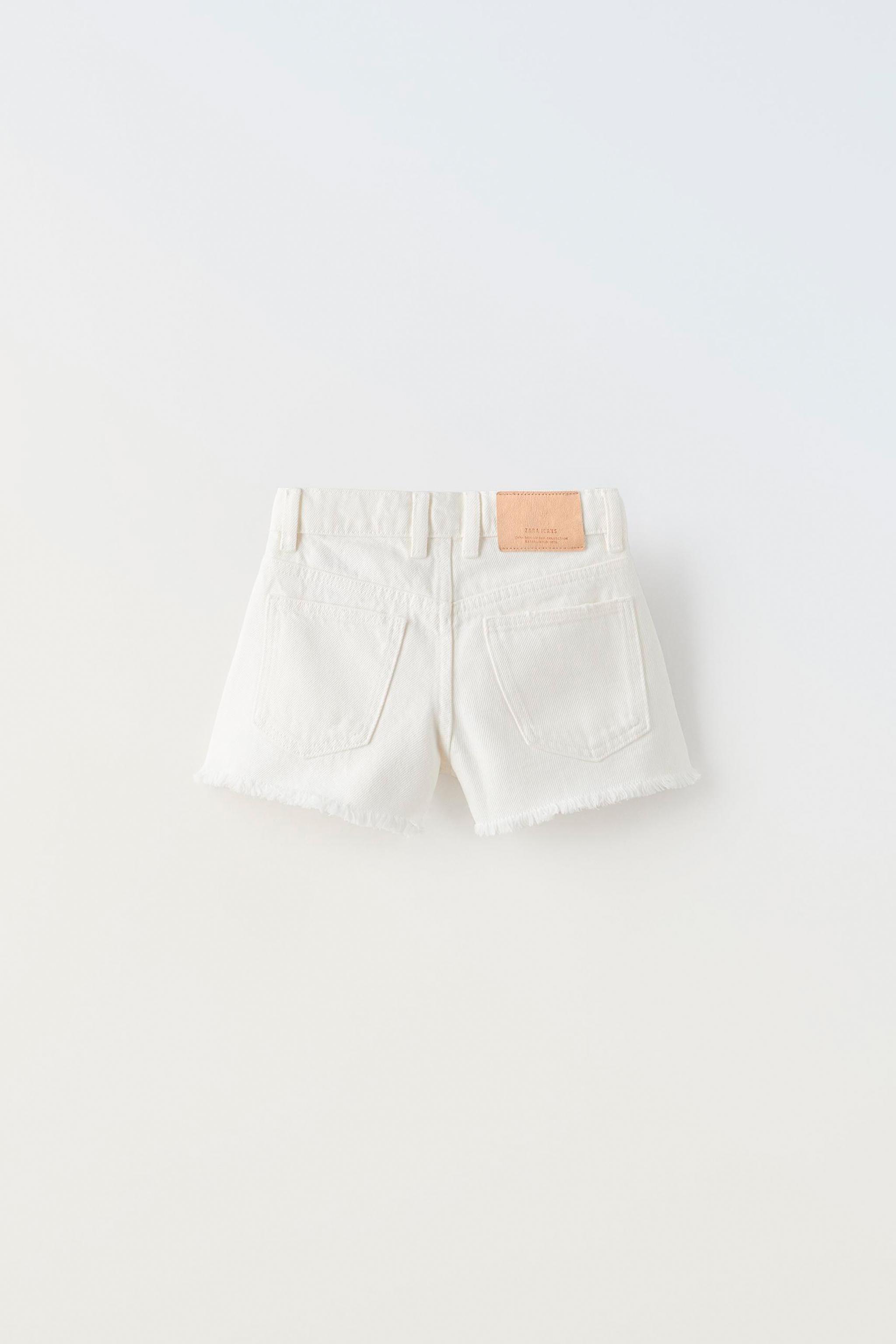 フリンジ デニム バミューダパンツ - ブルー | ZARA Japan / 日本