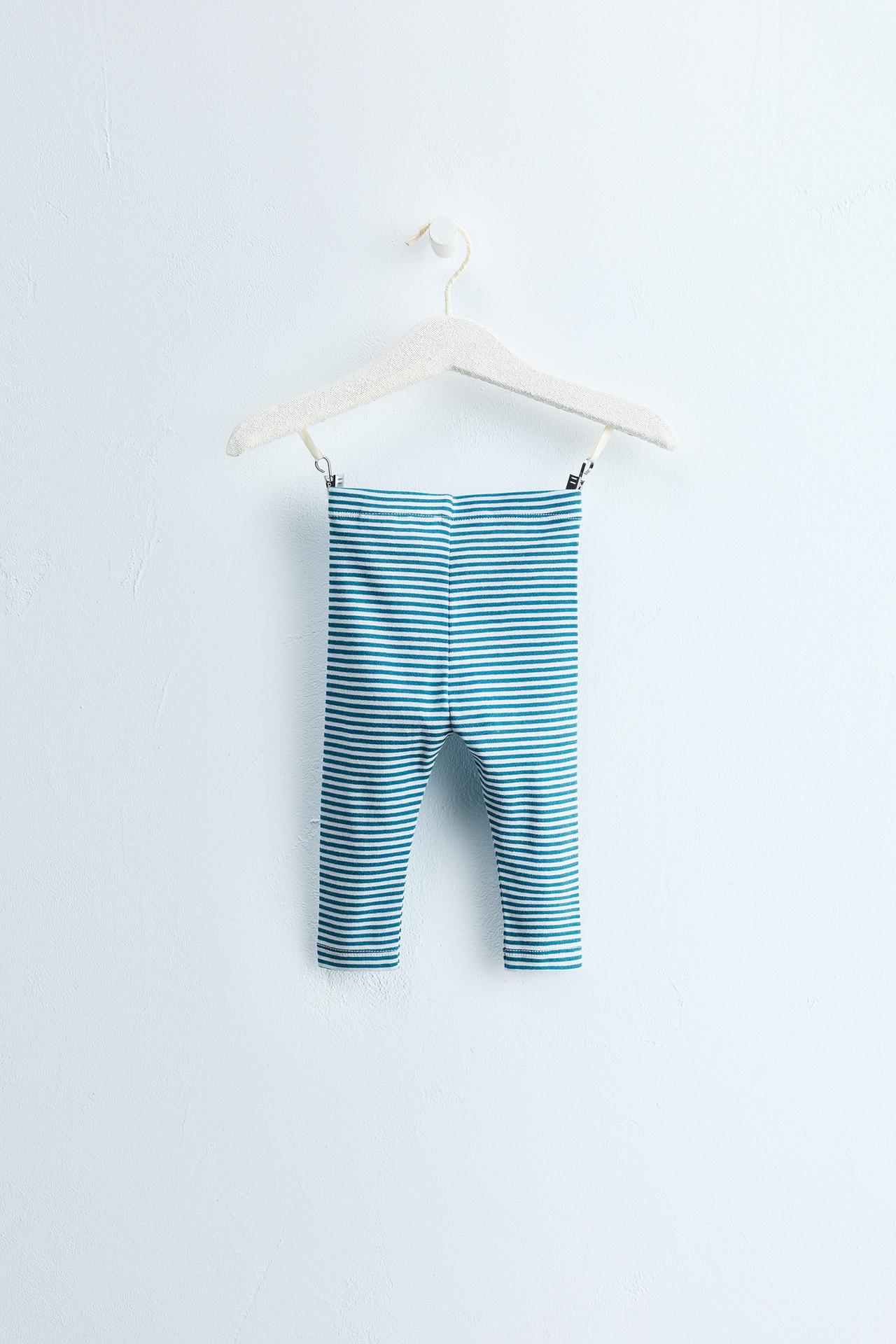 Zara Timeless - Striped Print Leggings — Duck blue