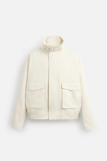 BLOUSON EN COTON ÉDITION LIMITÉE - Blanc cassé de Zara - Image 6