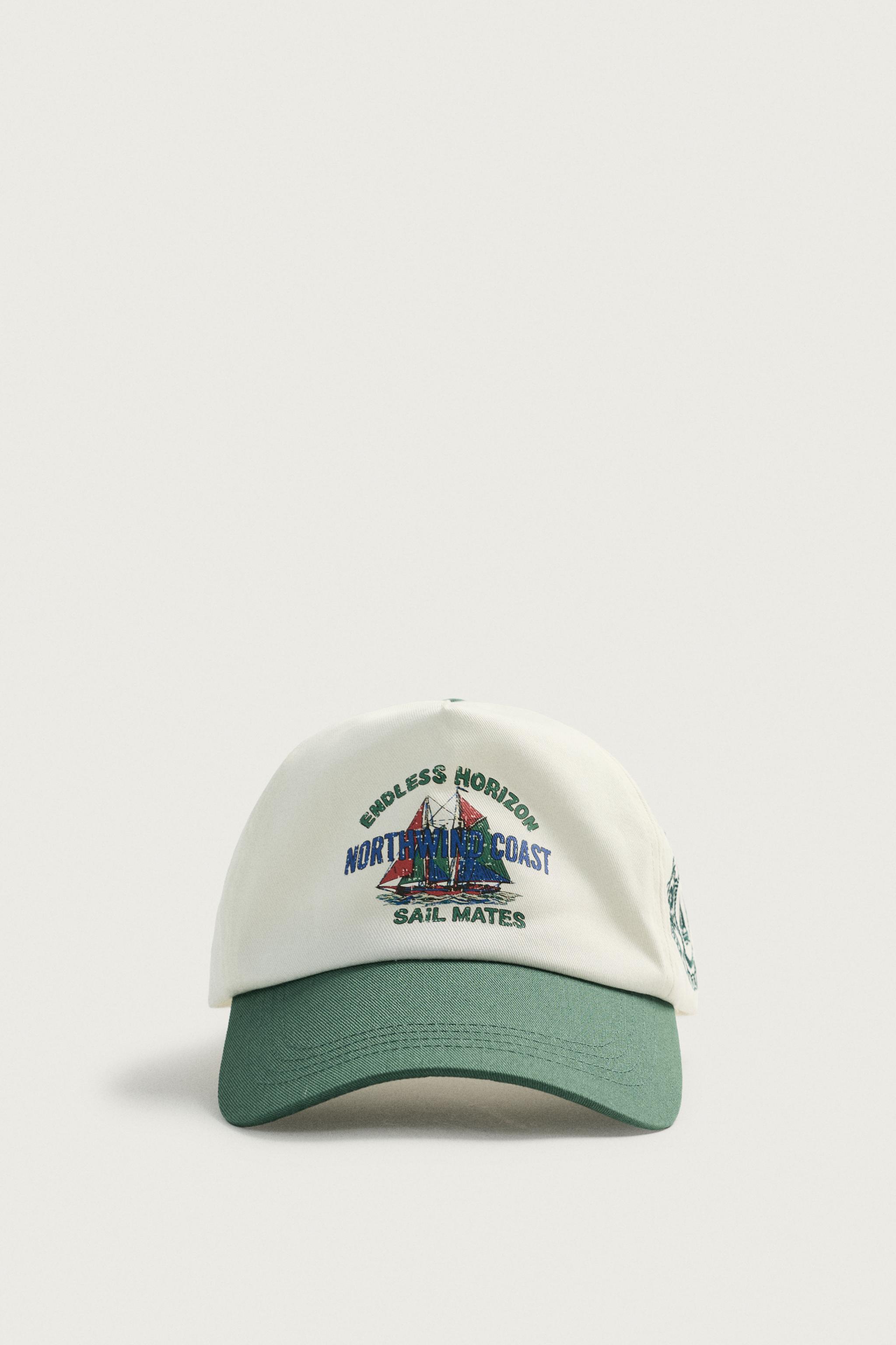 Мужские кепки Zara CONTRASTING FLAT VISOR — фото 5