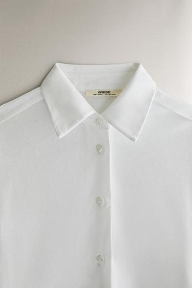 COTTON SHIRT - White by Zara - Image 1
