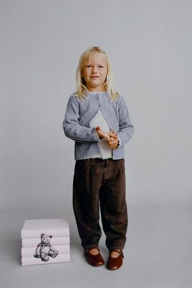 HEART TWILL BALLOON TROUSERS - Brown by Zara