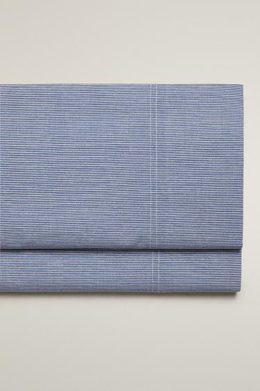 STRIPED FLAT SHEET - Blue by Zara - Image 0