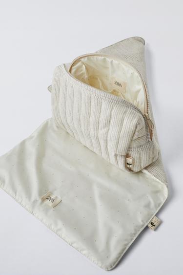 BOLSO MATERNIDAD RAYAS PACK - Blanco Crudo de Zara