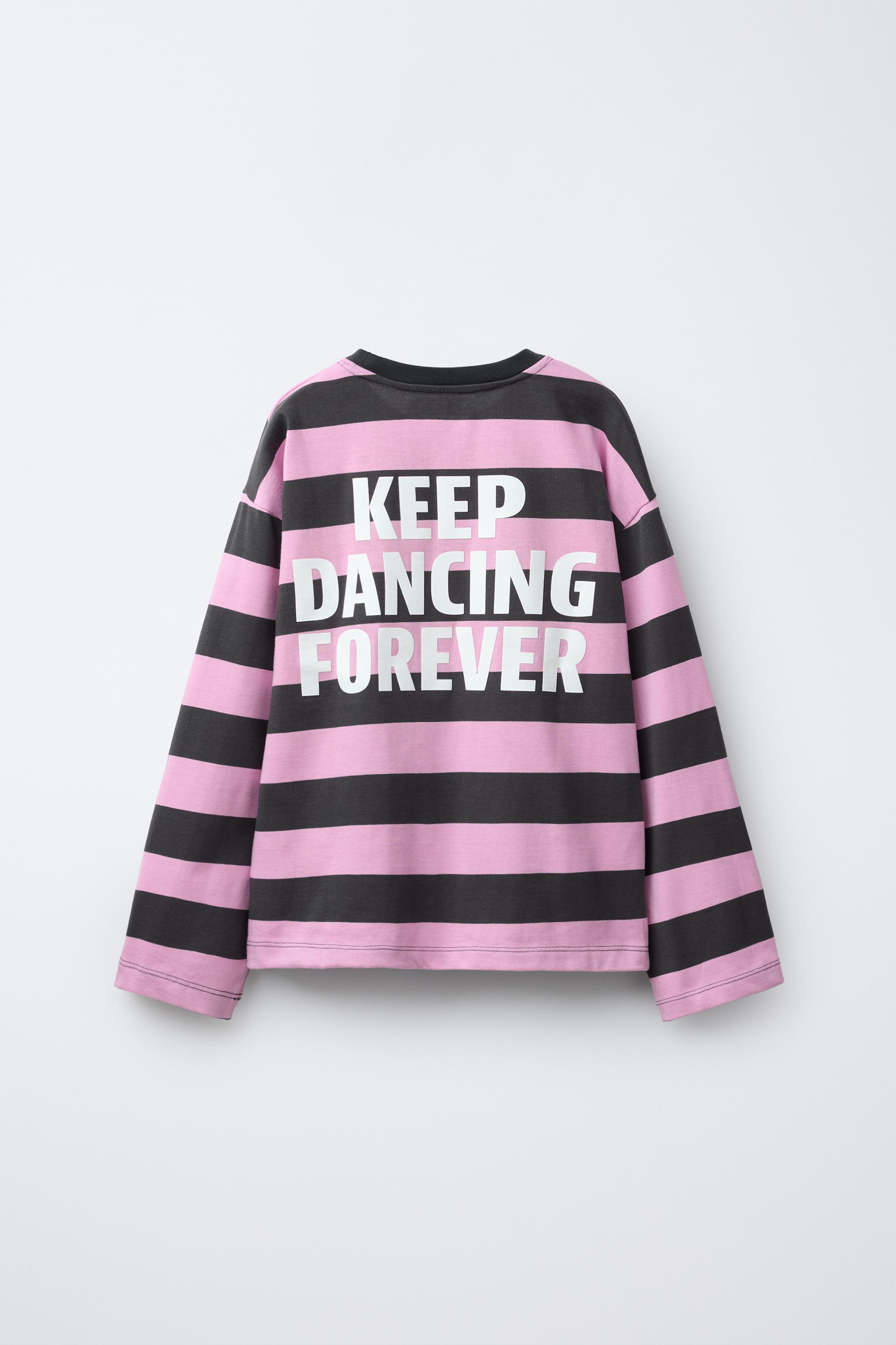 HEAVYWEIGHT STRIPED TEXT T-SHIRT