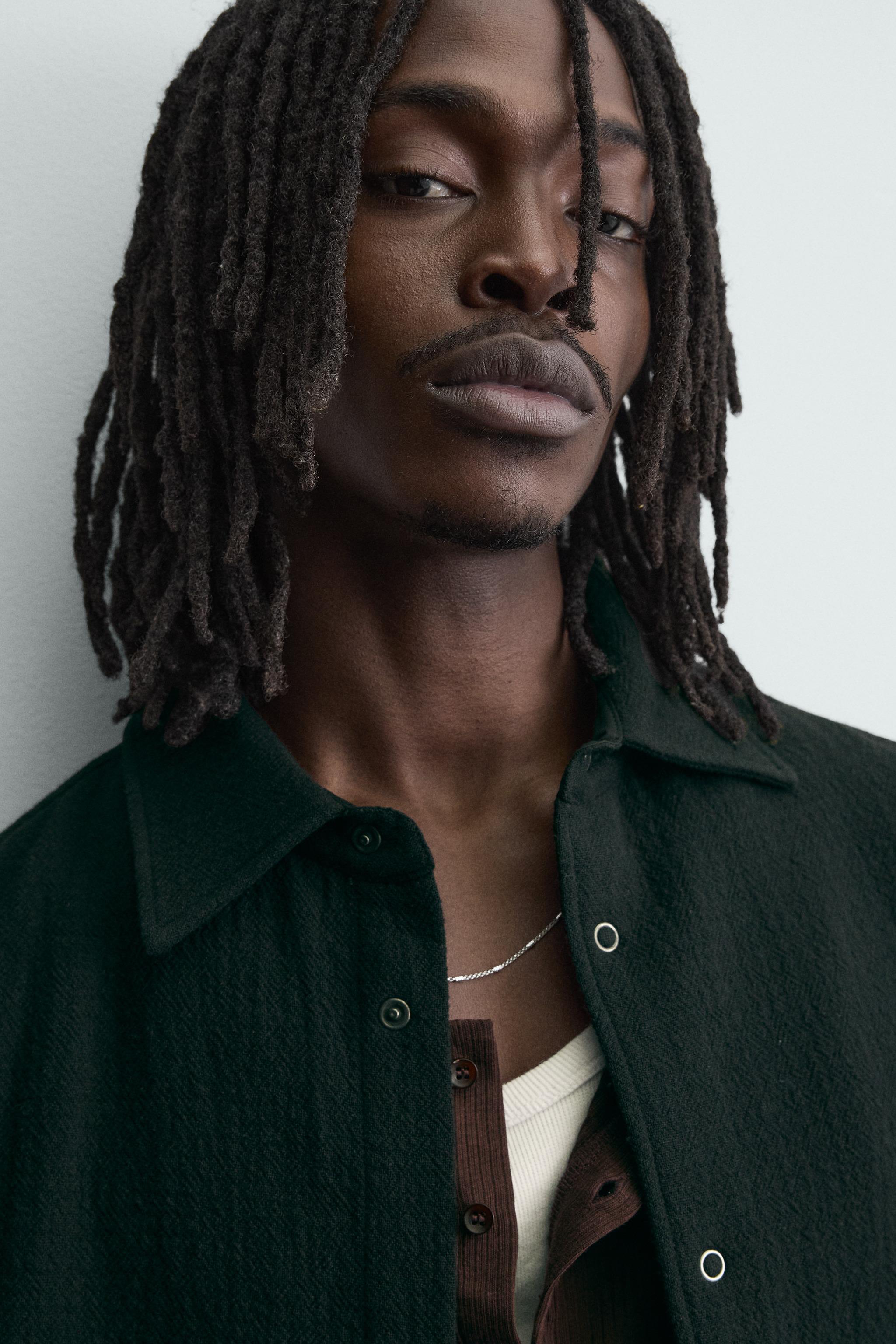 RELAXED FIT TEXTURED OVERSHIRT