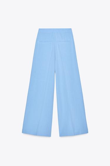 PLEATED TROUSERS - Sky blue by Zara - Image 6