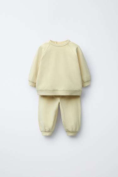 Zara DRESSIPLUUSI JA -PÜKSTE KOMPLEKT - Yellow