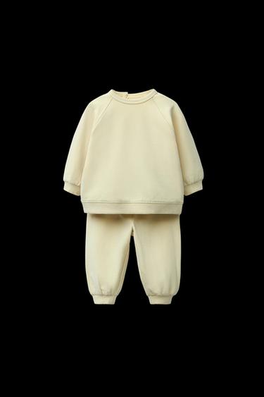 Zara SWEATSHIRT AND JOGGER PANTS SET - Yellow - Image 0
