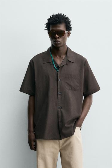 КЛАССИКАЛЫҚ ПІШІМДІ МАҚТА-ВУАЛЬ ЖЕЙДЕ - Қара қоңыр Zara компаниясынан