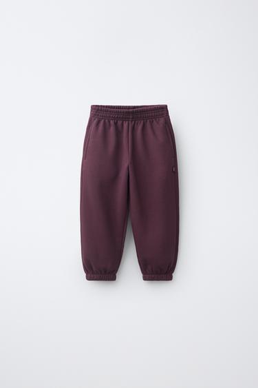 PANTALÓN JOGGER LISO - Granate de Zara