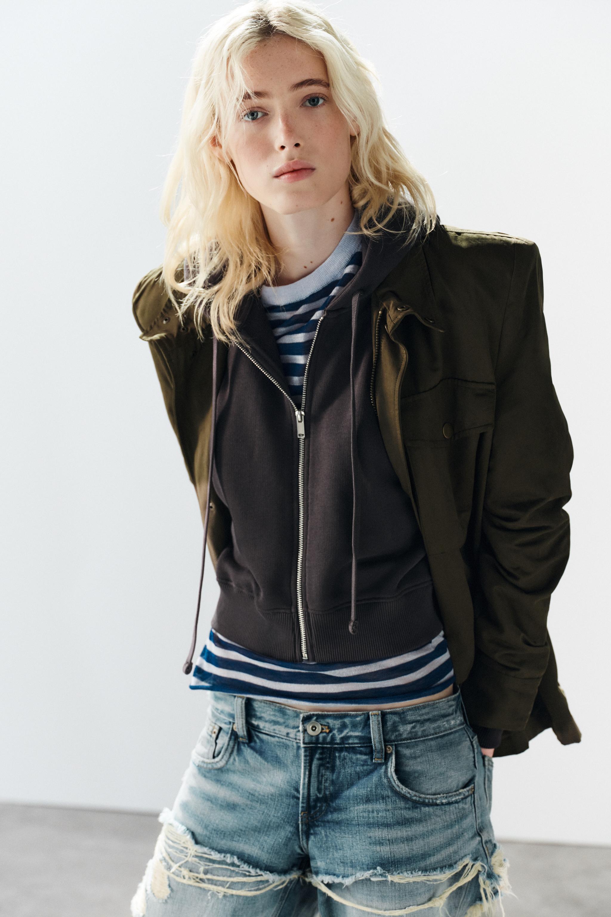 TRF LOW-RISE STRAIGHT JEANS WITH DOUBLE-LAYER EFFECT