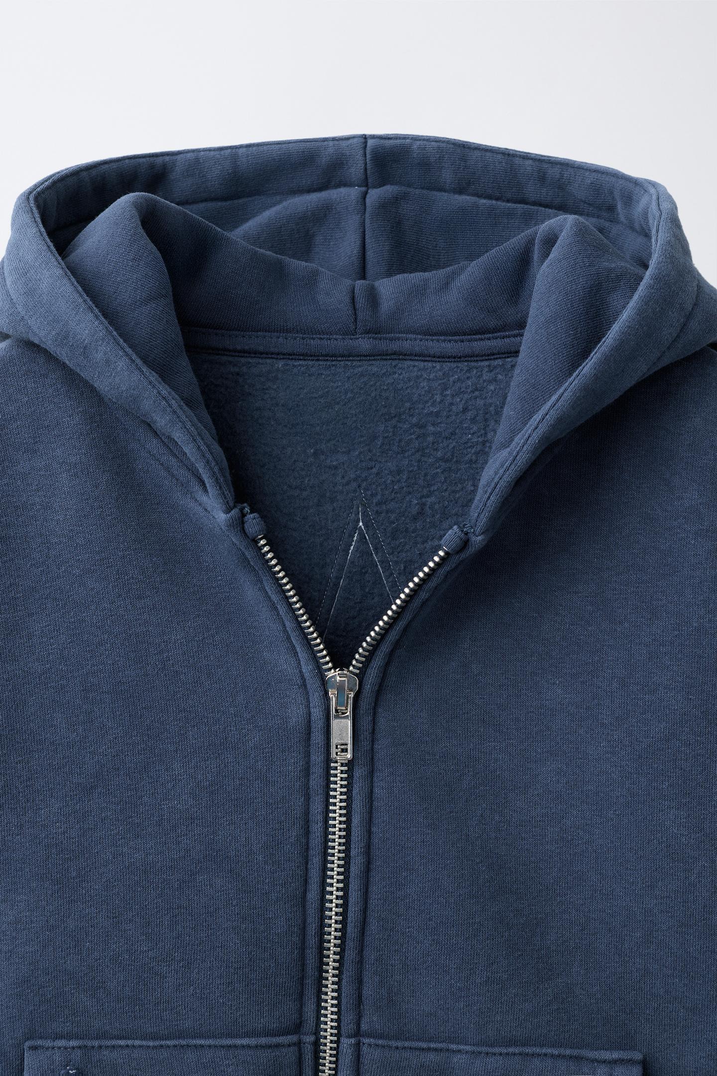 Детская толстовка Zara Star Patch Zip-Up, цвет: Синий — фото 4