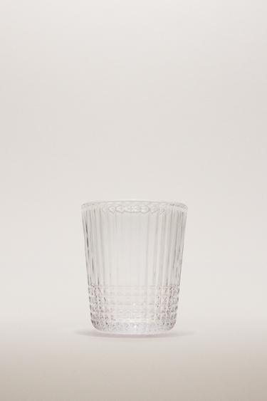 VASO VIDRIO RELIEVE GEOMÉTRICO - de Zara