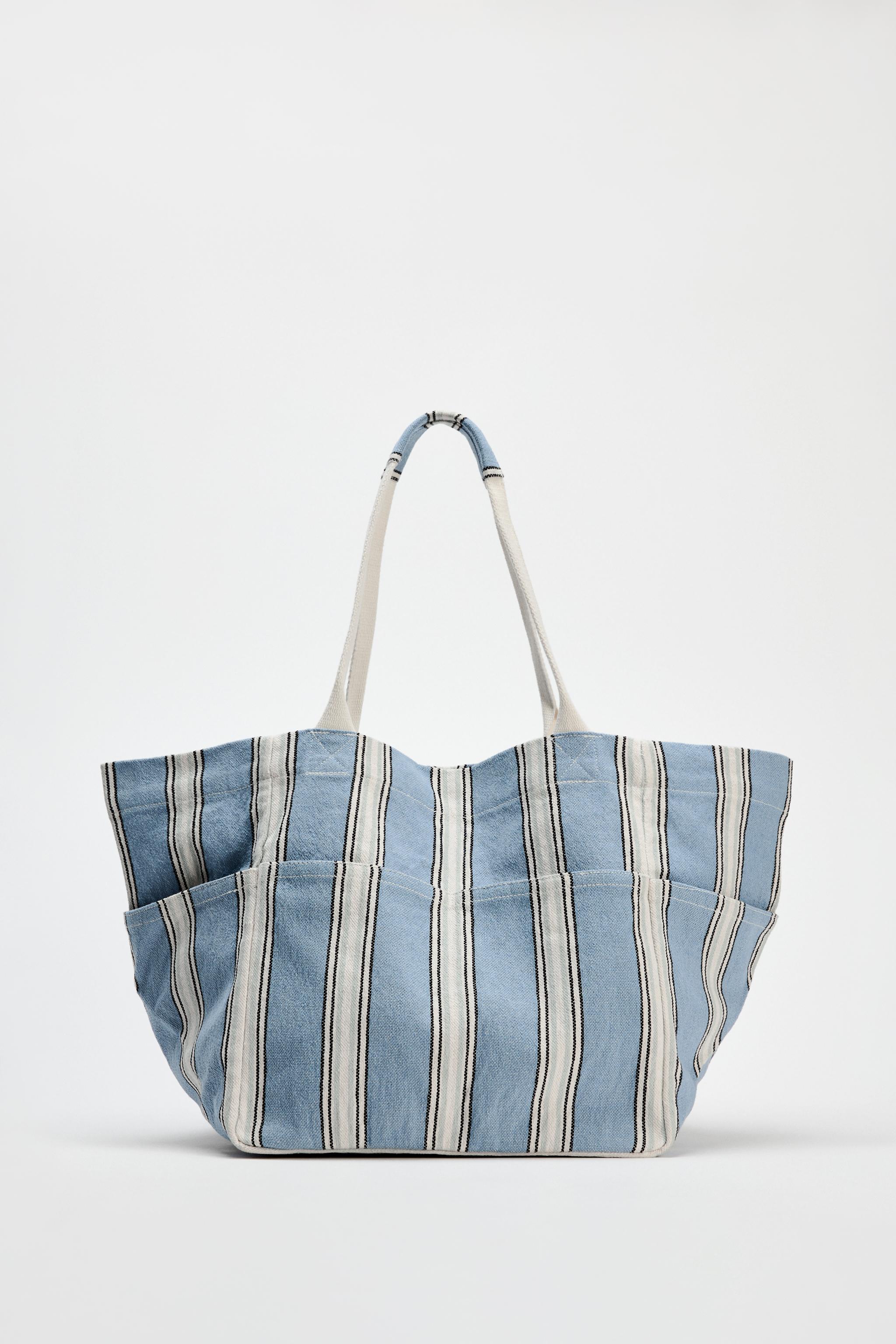 STRIPED SHOPPER BAG